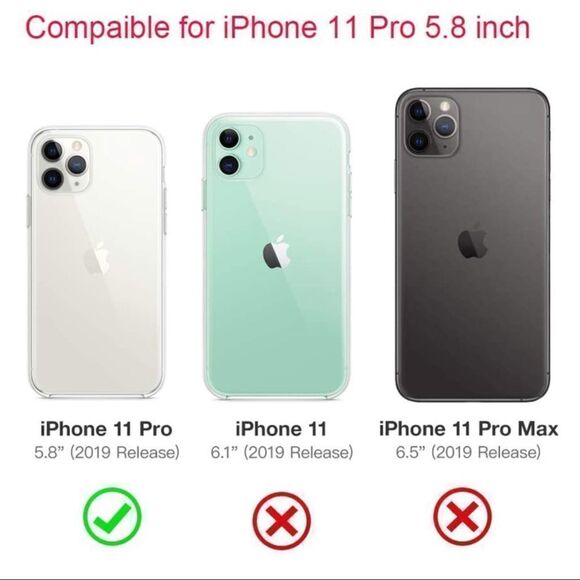 ✨3xHP✨Wallet Case Compatible for iPhone 11 Pro✨ - Picture 2 of 2